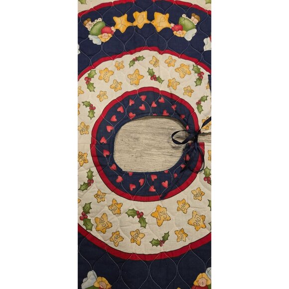 VTG Joyful Angels Tree Skirt by Dianna Marcum Printed quilted Country primitive - Picture 11 of 11